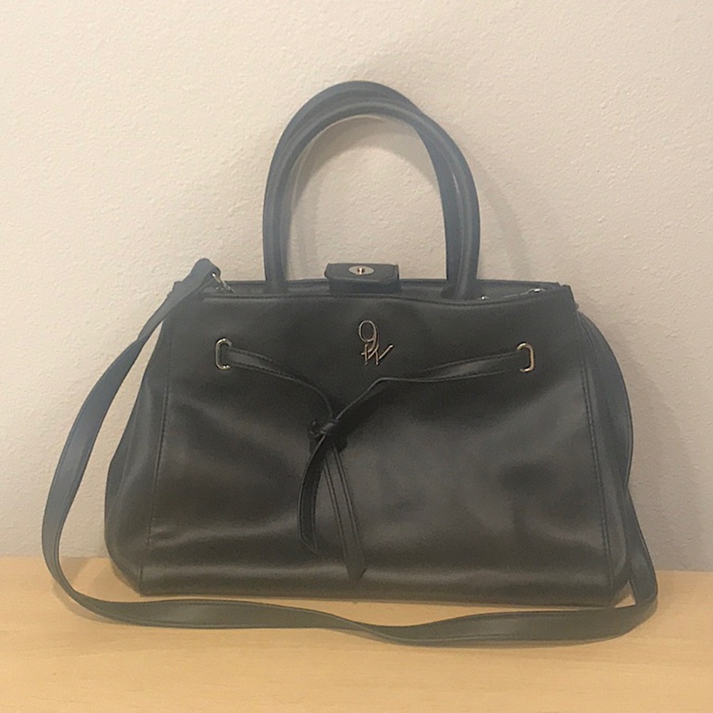 Nine West Black Satchel With Shoulder Strap